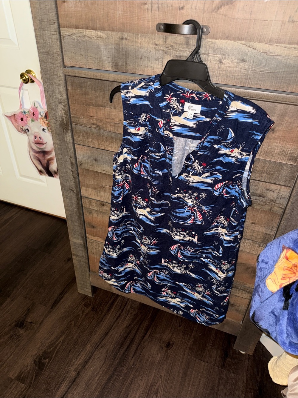 Kim.RogersNavy Blue Nautical Print dress